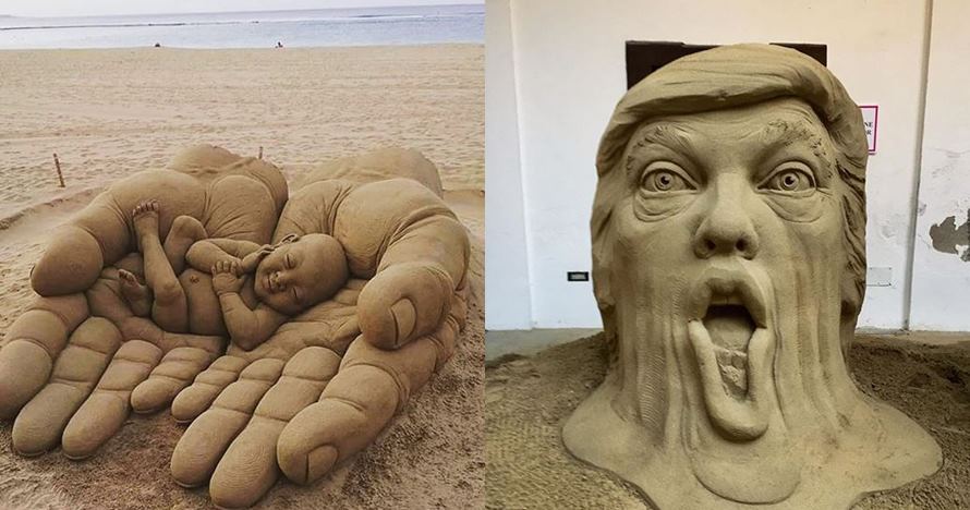 15 Patung pasir berwujud manusia ini bikin takjub