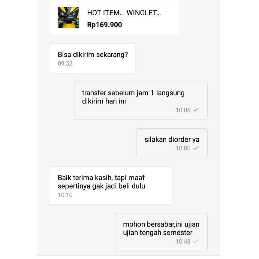 17 Chat lucu pembeli online shop ini bikin penjual senyum kesel