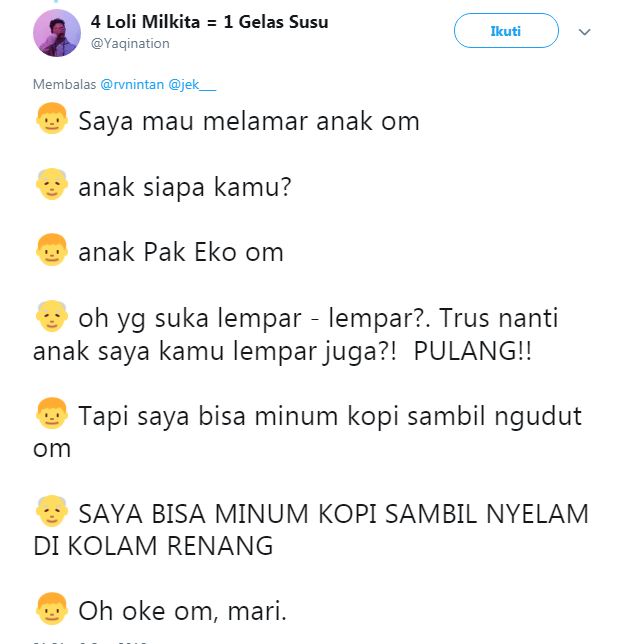 20 Cuitan kocak 'mau melamar anak bapak' ini bikin nyengir