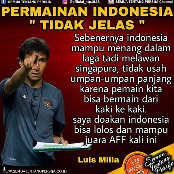 10 Meme kocak merindukan Luis Milla usai timnas Indonesia kalah