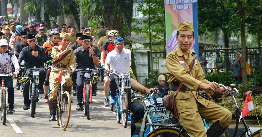 10 Gaya Jokowi 'ngonthel' peringati Hari Pahlawan