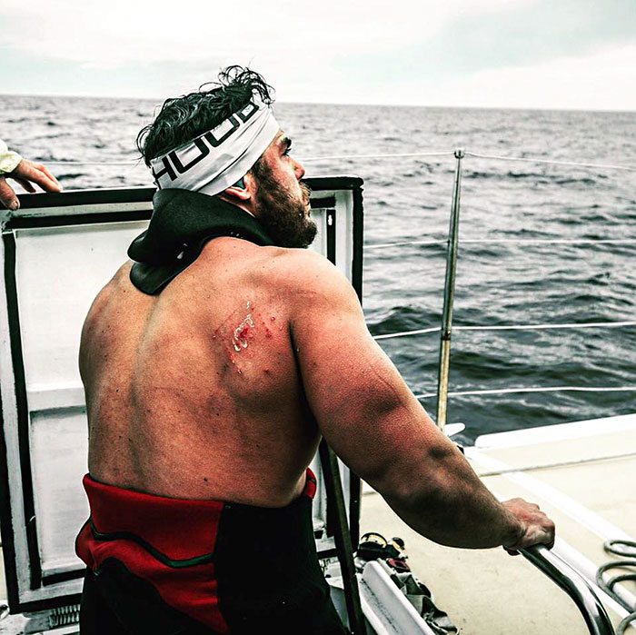 10 Potret dramatis Ross Edgley, 5 bulan berenang keliling Inggris