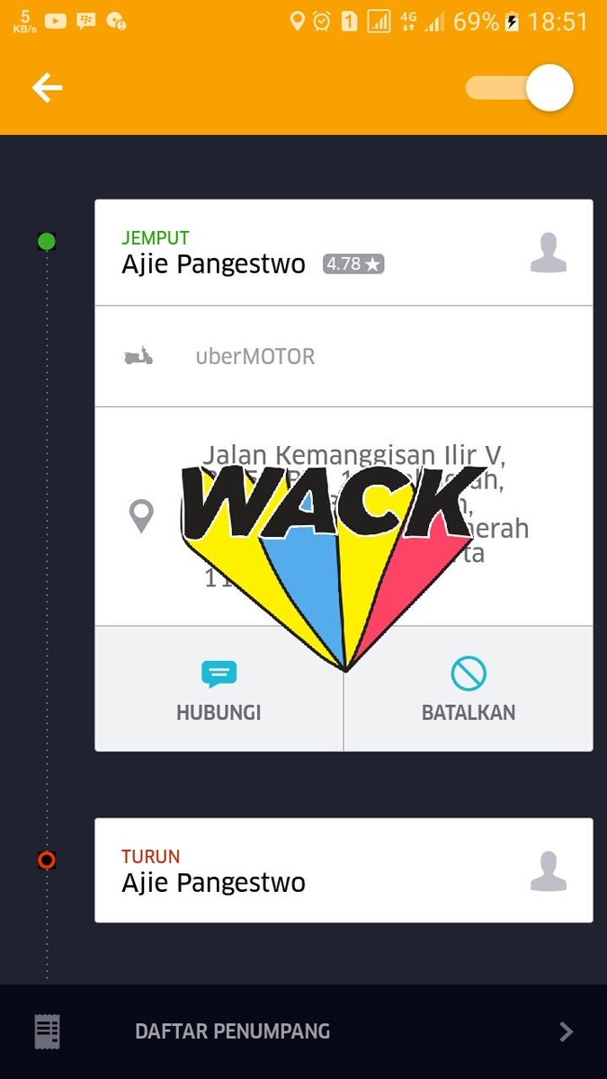 40 Nama driver ojek online ini kocak bikin penumpang ngakak