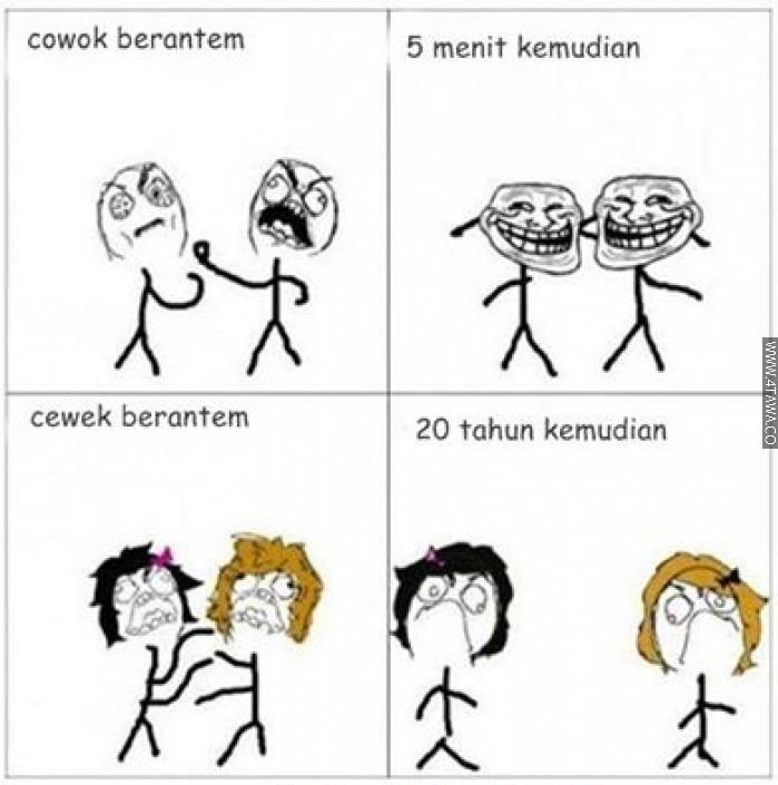 50 Meme lucu beda cewek vs cowok ini ngena banget