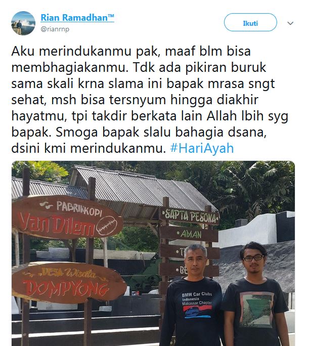 10 Postingan inspiratif di Hari Ayah, berbagi pantun hingga bikin haru