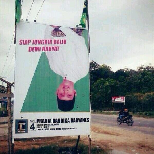 40 Foto caleg di spanduk kampanye ini kocaknya antimainstream