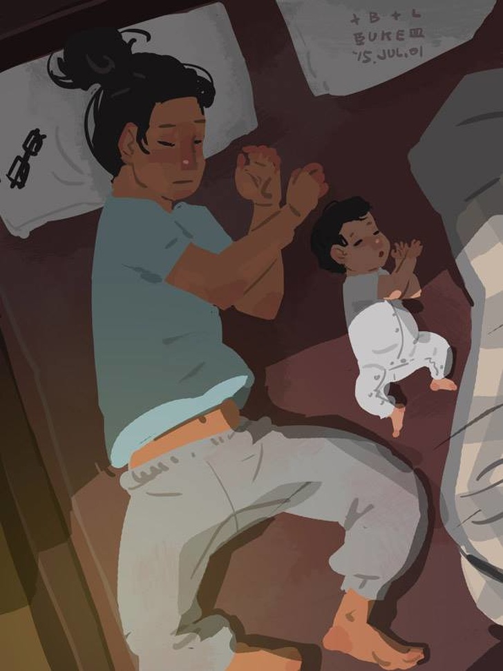 30 Ilustrasi gambarkan perjuangan jadi ayah tunggal, bikin terenyuh