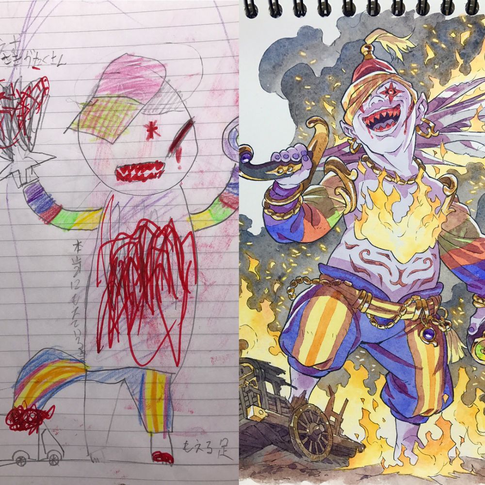 30 Gambar keren ini disulap dari coretan nggak karuan anak-anak