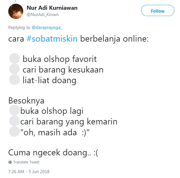 20 Cuitan lucu ala sobat miskin ini bikin nyengir prihatin