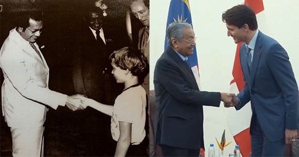 Bocah yang salaman dengan Mahathir Mohammad ini kini Perdana Menteri
