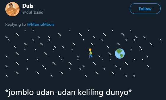 16 Cuitan pakai emoticon jomblo kehujanan ini bikin senyum kecut