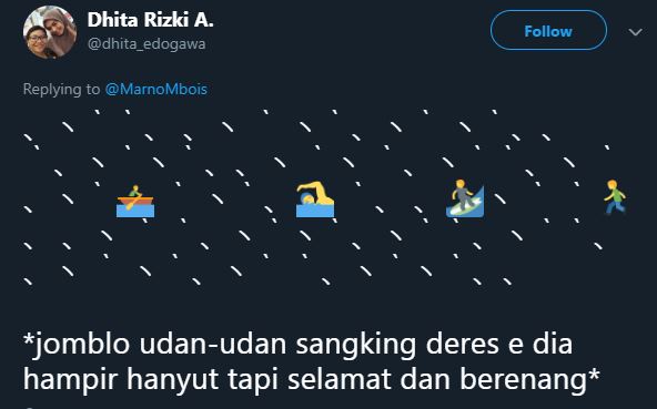16 Cuitan pakai emoticon jomblo kehujanan ini bikin senyum kecut