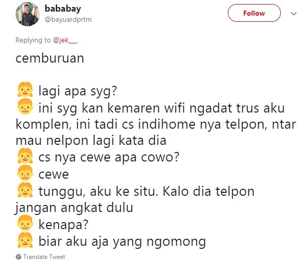 15 Cuitan lucu kalau cewek lagi cemburu ini bikin ngakak