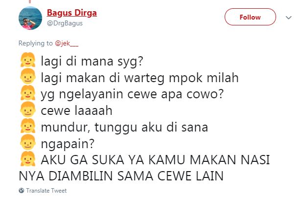 15 Cuitan lucu kalau cewek lagi cemburu ini bikin ngakak