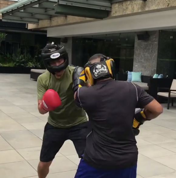 15 Aksi Reino Barack saat boxing, cepat dan gesit