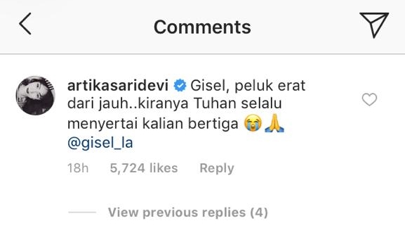 12 Dukungan seleb untuk keluarga Gading Marten & Gisella Anastasia