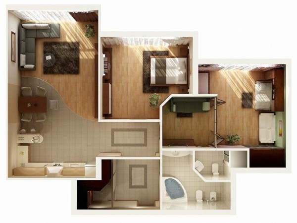 Desain rumah minimalis 2 kamar, cocok untuk pengantin baru