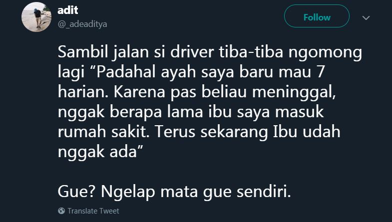 Kisah driver ojek online dapat kabar ibunya meninggal, bikin mewek