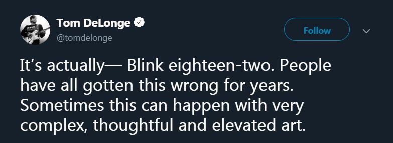 Banyak yang salah, begini seharusnya pengejaan Blink 182 yang benar