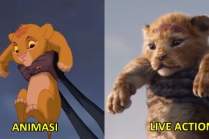 8 Perbandingan adegan film The Lion King dan animasinya 24 tahun lalu
