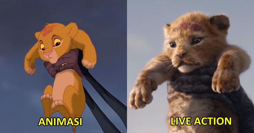8 Perbandingan adegan film The Lion King dan animasinya 24 tahun lalu