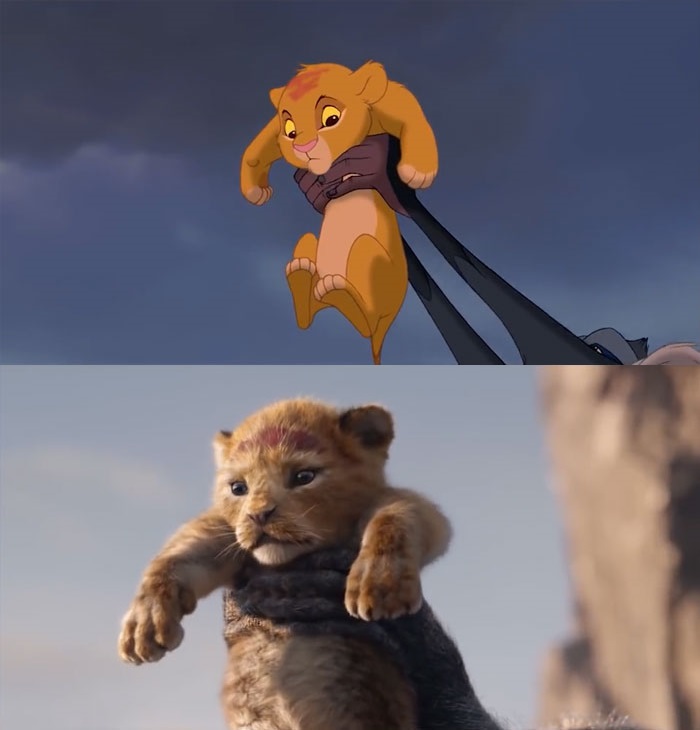 8 Perbandingan adegan film The Lion King dan animasinya 24 tahun lalu