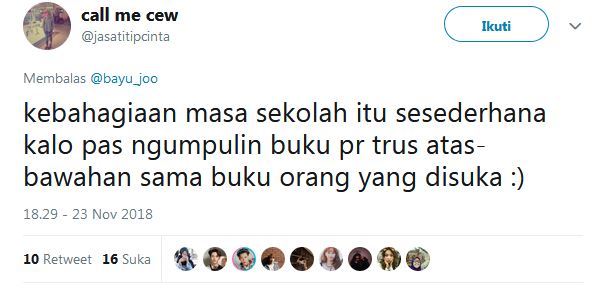 15 Cuitan lucu kebahagiaan masa sekolah ini bikin nostalgia