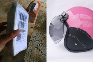 Tergiur harga helm Rp 11 ribu, pria ini malah dapat barang zonk