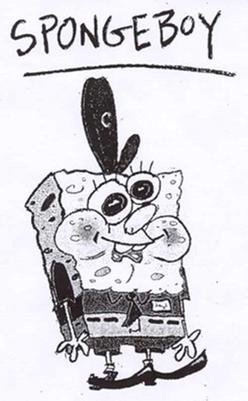 Sketsa asli 10 karakter SpongeBob karya Stephen Hillenburg