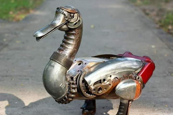 15 Patung hewan dari besi berkarat ini keren abis, mirip aslinya