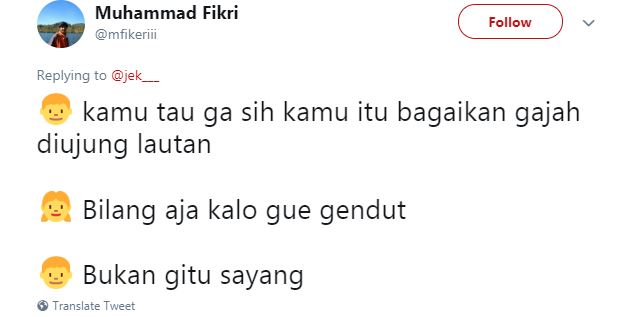 12 Cuitan lucu reaksi cowok gagal gombalin gebetan, bikin ngakak