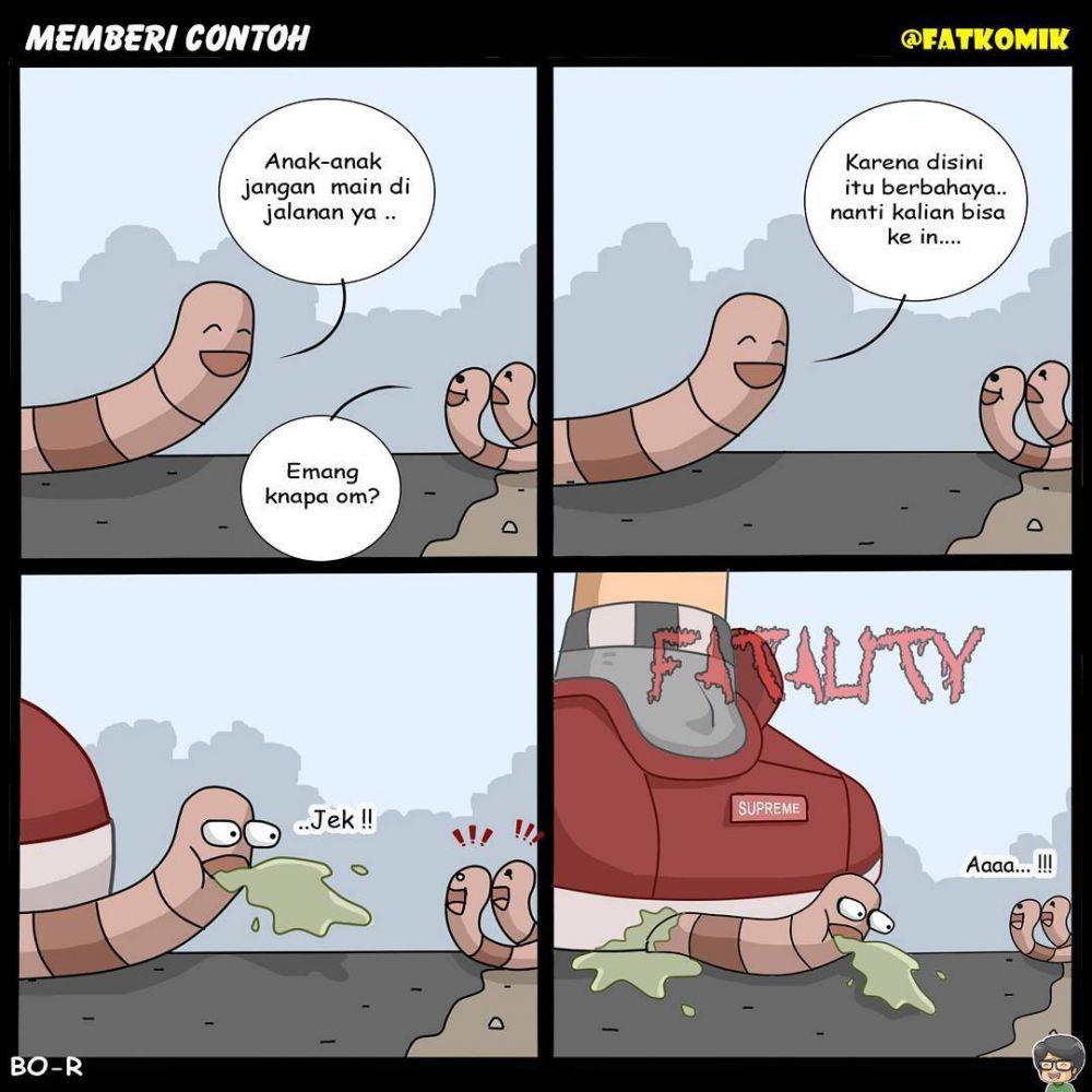 10 Komik strip kehidupan keluarga cacing ini bikin ngakak