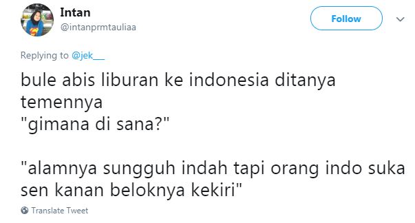15 Cuitan lucu pengalaman bule liburan di Indonesia bikin ngakak