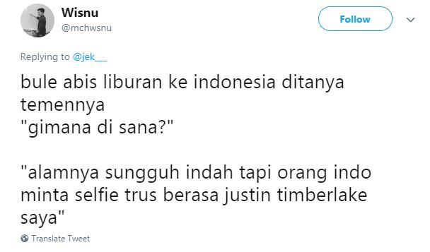 15 Cuitan lucu pengalaman bule liburan di Indonesia bikin ngakak