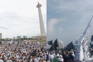 10 Potret terkini suasana Reuni 212 di Monumen Nasional