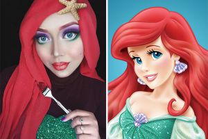 13 Gaya hijab wanita ini unik menyerupai rambut Putri Disney