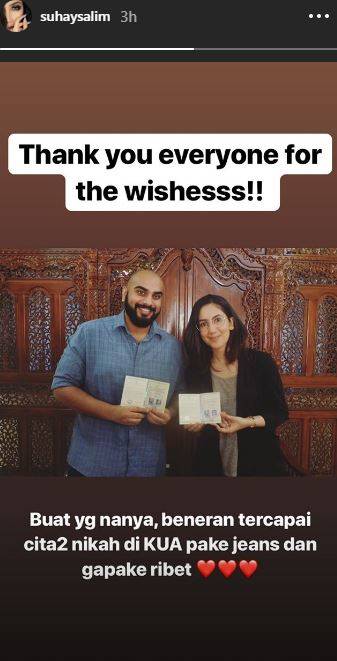 Suhay Salim & 4 seleb ini menikah dengan busana simpel abis