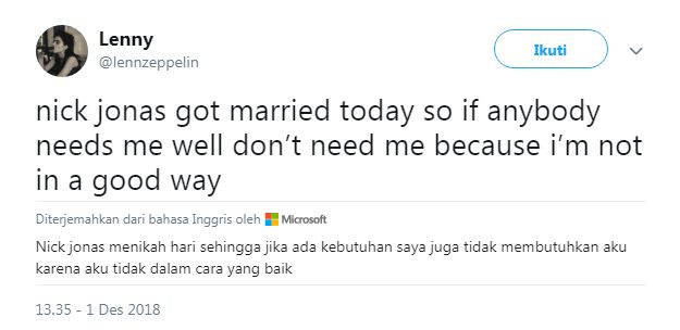 15 Cuitan lucu patah hati karena Nick Jonas menikah ini bikin baper