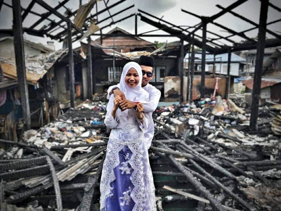 Curhat pengantin yang rumahnya terbakar H-2 nikahan, bikin mewek