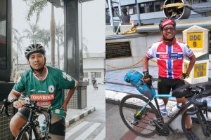 Dukung PSS Sleman di Bogor, suporter ini gowes sepeda 550 KM
