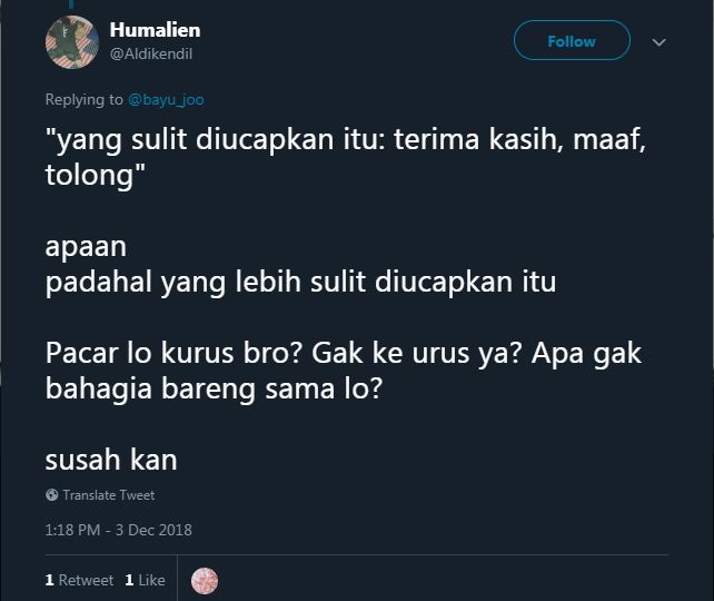 10 Cuitan lucu 'kata tak mudah diucapkan' ini bikin ketawa lepas