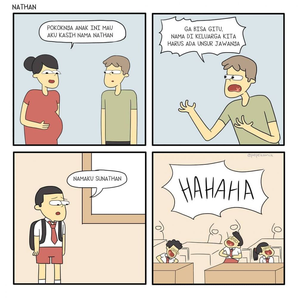 11 Komik strip lucu asal-usul nama anak ini kocak abis
