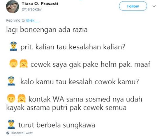 15 Obrolan lucu saat kena razia polisi ini bikin ngakak