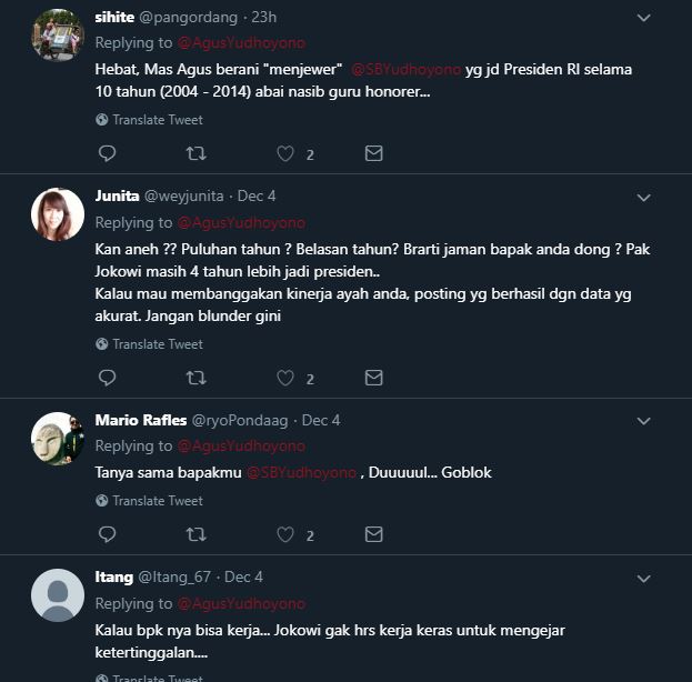 Kritik Agus Yudhoyono soal guru honorer ini berbalik serang SBY