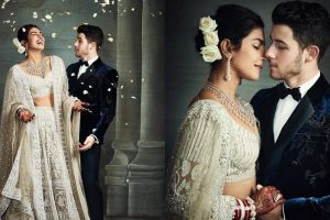 7 Fakta gaun pernikahan Priyanka Chopra, panjangnya 25 meter