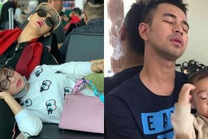 9 Potret seleb tidur di sembarang tempat, masih kece nggak ya?