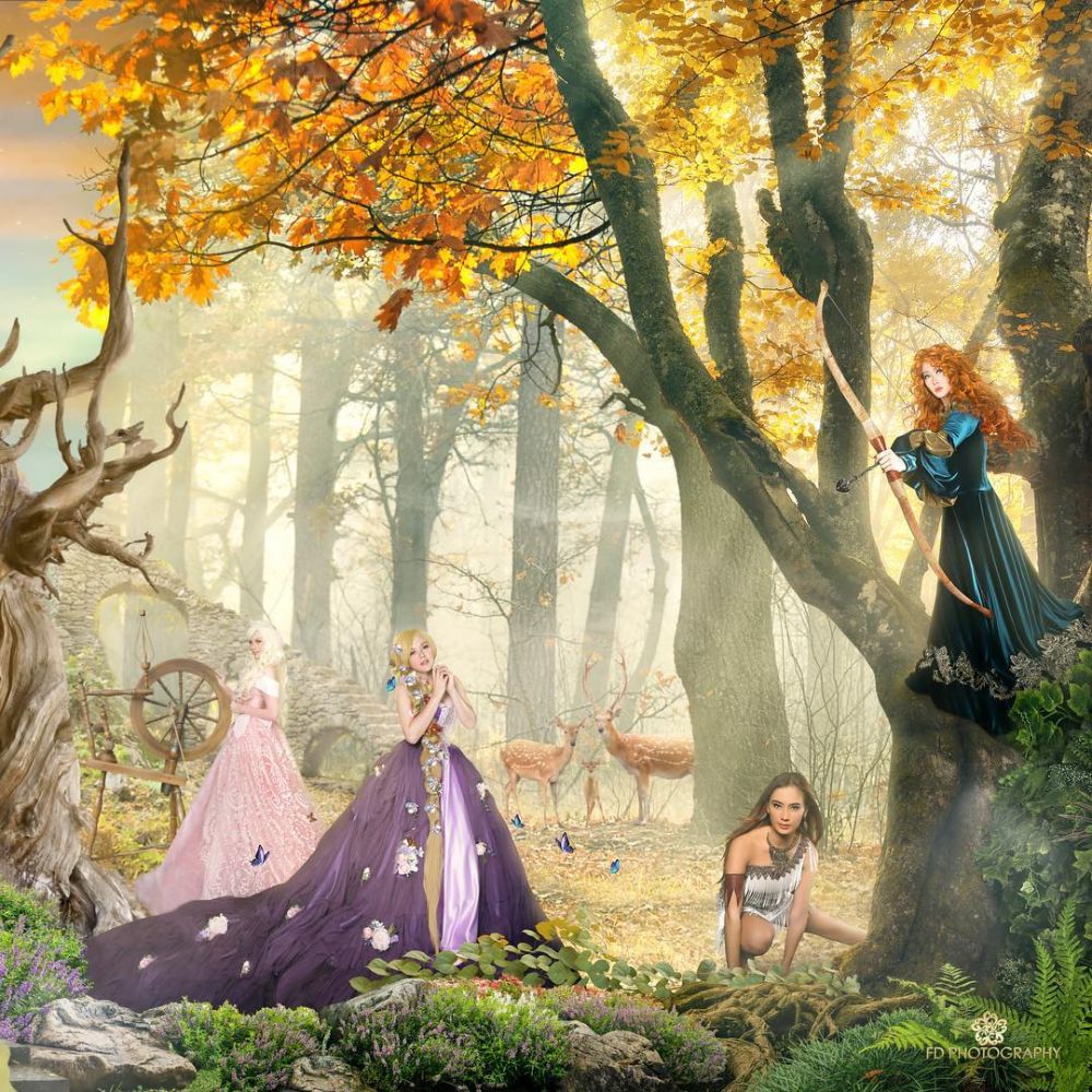 13 Gaya seleb pemotretan ala putri Disney, Inul Daratista manglingi