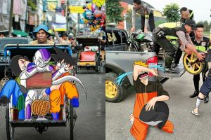 10 Ilustrasi karakter anime tinggal di Indonesia ini bikin ngakak