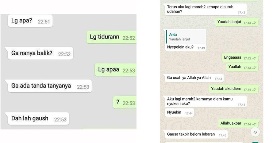 14 Chat lucu cowok selalu salah ini bikin nggak kuat nahan tawa