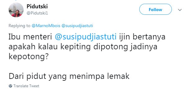 20 Cuitan lucu tanya nama ikan ke Menteri Susi ini kocak pol